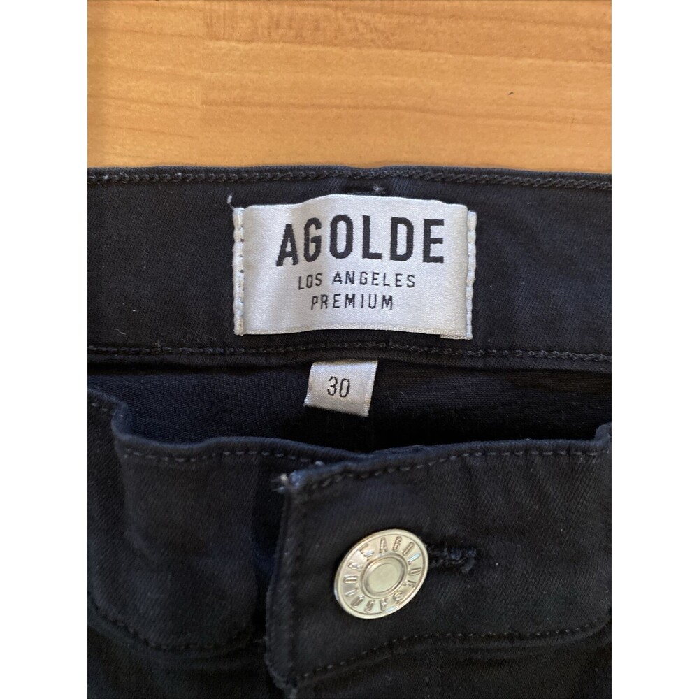 AGOLDE Filter Free Jeans Pants Black Skinny Leg Mid-Rise Women's -Size 30 - Picture 6 of 9